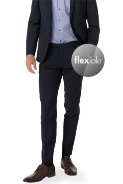 Hose, Shape Fit, Schurwolle, Navy