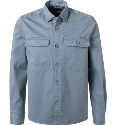CINQUE Overshirt, Baumwoll-Stretch, Rauchblau