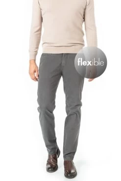 Pierre Cardin Hose Lyon, Baumwolle, Asphaltgrau