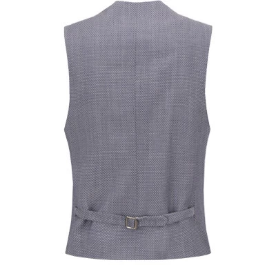 CARL GROSS Weste, Schurwolle, Blau Meliert – Bild 2