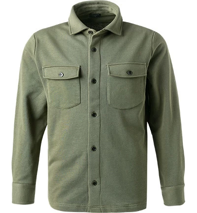OLYMP Overshirt, Modern Fit, Baumwolle, Oliv