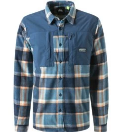 Quiksilver Overshirt, Mikrofaser, Blau Kariert