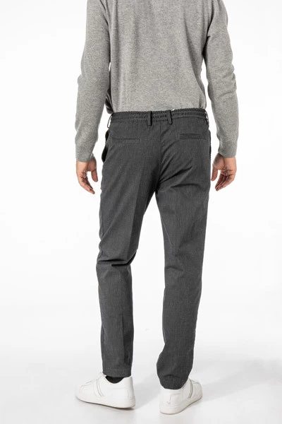 Hose, Baumwolle, Dunkelblau Meliert – Bild 3