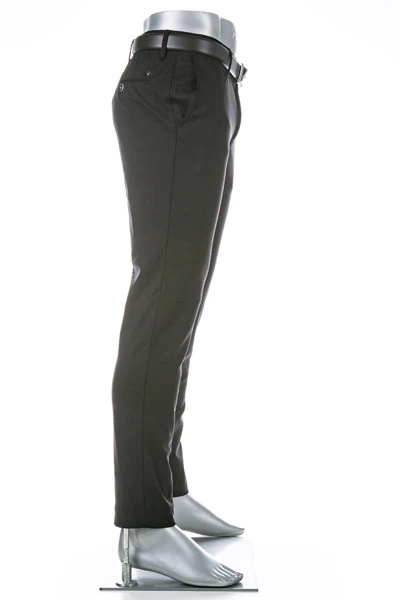 Alberto Hose Rob, Slim Fit, Jersey, Schwarz – Bild 6