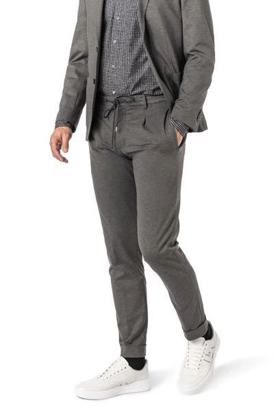 Baldessarini Hose, Jersey, Dunkelgrau Meliert – Bild 2