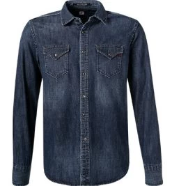 Replay Jeanshemd, Bio Baumwolle, Dunkelblau