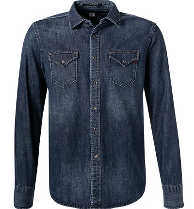 Replay Jeanshemd, Bio Baumwolle, Dunkelblau