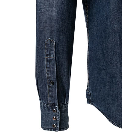 Replay Jeanshemd, Bio Baumwolle, Dunkelblau – Bild 2