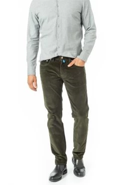 Pierre Cardin Hose Lyon, Cord, Moosgrün
