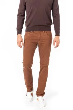 Hose, Modern Fit, Bio Baumwolle, Zimtbraun