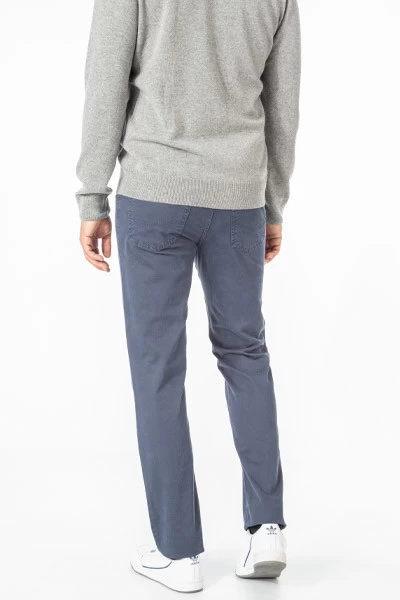 Hose, Modern Fit, Bio Baumwolle, Dunkelblau – Bild 3