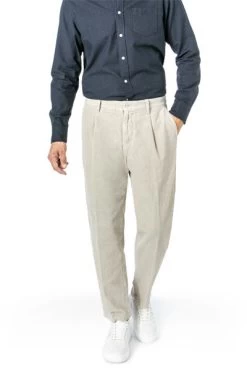 Marc O'Polo Bundfaltenhose, Relaxed Fit, Cord, Beige