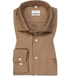 Seidensticker Hemd, Regular Fit, Baumwolle, Cappuccino