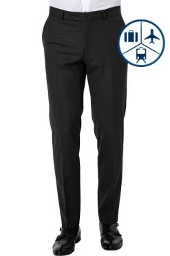 CARL GROSS Hose , Modern Fit, Woll-Stretch, Graphit Meliert