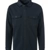 OLYMP Overshirt, Modern Fit, Baumwolle, Marineblau