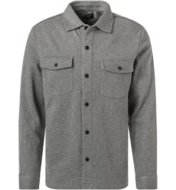 OLYMP Overshirt, Modern Fit, Baumwolle, Anthrazit Meliert