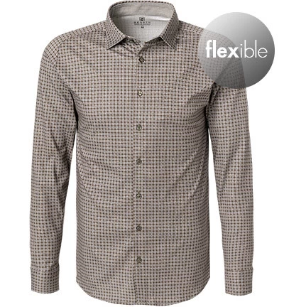 Hemd, Jersey, Braun Gemustert