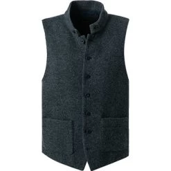 ROY ROBSON Weste, Wolle-Strick, Dunkelgrau