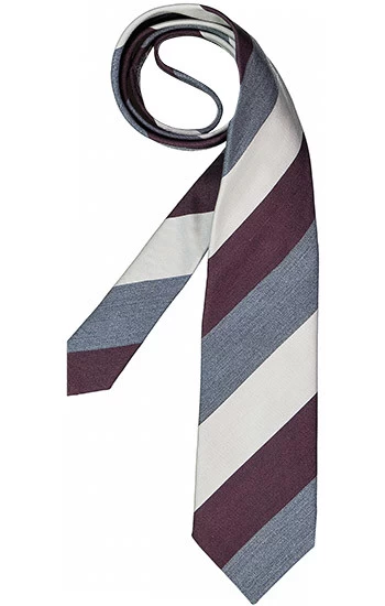 ETON Krawatte, Seide-Baumwolle, Bordeaux-ecru Gestreift