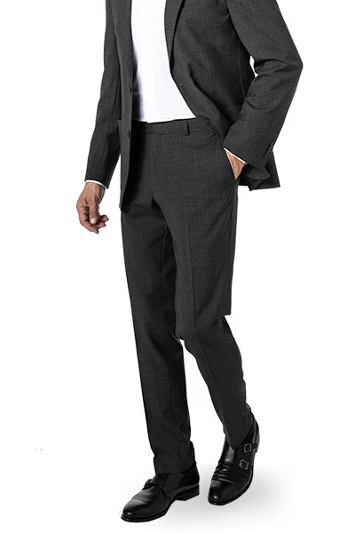 CARL GROSS Hose, Schurwolle, Anthrazit Meliert – Bild 2