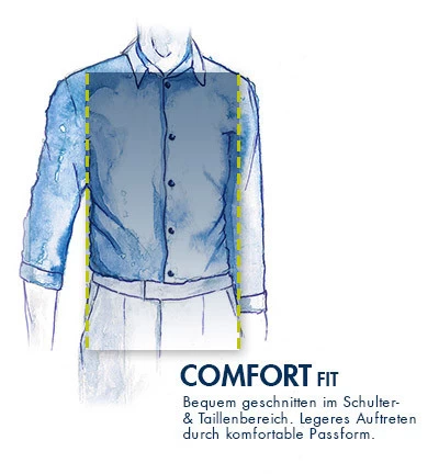 Eterna Hemd, Comfort Fit, Twill, Braun Gemustert – Bild 2