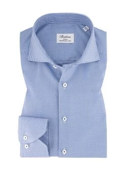 Stenströms Hemd, Slimline, Baumwolle, Blau Kariert