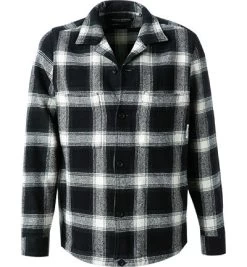 Marc O'Polo Overshirt, Bio Baumwolle, Schwarz-wollweiß Kariert