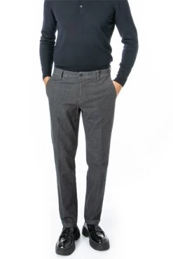 Marc O'Polo Hose, Bio Baumwolle, Dunkelgrau Meliert