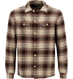 CINQUE Overshirt, Baumwolle, Beige-terracotta Kariert