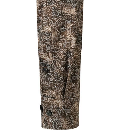 OLYMP Hemd, Modern Fit, Jersey Geruchshemmend, Braun Gemustert – Bild 2