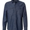 7 For All Mankind Jeanshemd, Baumwolle, Dunkelblau