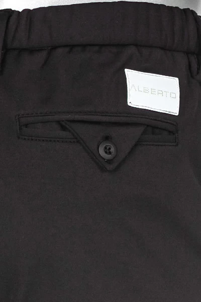 Alberto Hose Jump, Slim Fit, Funktionsfaser Mit Fleeceinnenseite, Schwarz – Bild 2