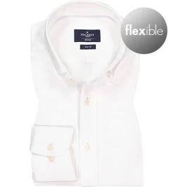 Hackett Hemd, Slim Fit, Piqué, Weiß