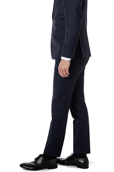 ROY ROBSON Hose, Extra Slim Fit, Schurwolle, Tintenblau Kariert – Bild 3