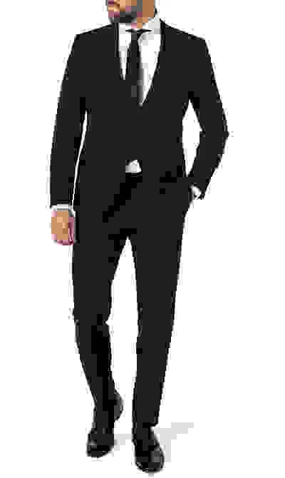 Anzug Huge-Genius, Slim Fit, Schurwoll-Stretch, Schwarz – Bild 5