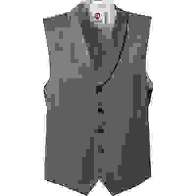 Weste, Slim Fit, Schurwoll-Stretch, Salbei Meliert – Bild 4