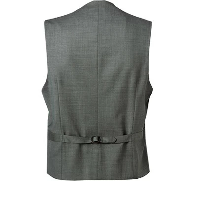 Weste, Slim Fit, Schurwoll-Stretch, Salbei Meliert – Bild 2