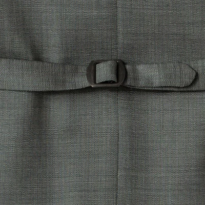 Weste, Slim Fit, Schurwoll-Stretch, Salbei Meliert – Bild 3