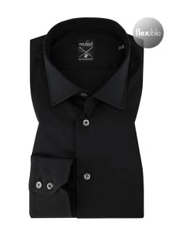 Van Laack Hemd, Tailor Fit, Baumwoll-Stretch, Schwarz