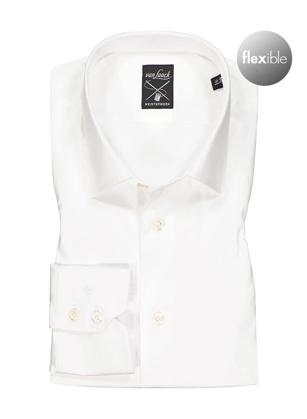 Van Laack Hemd, Tailor Fit, Baumwoll-Stretch, Weiß