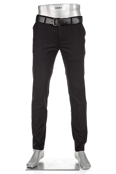 Alberto Chino Rob, Slim Fit, Baumwolle, Schwarz