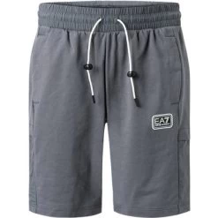 EA7 Sweatshorts, Baumwolle, Dunkelgrau