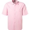 BOSS ORANGE Kurzarmhemd, Regular Fit, Baumwolle, Rosa