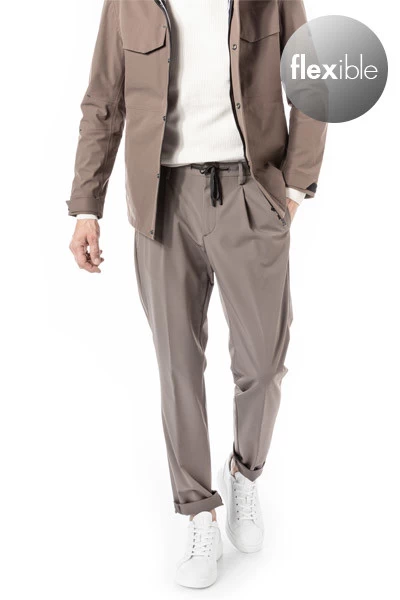 Bundfaltenhose, Mikrofaser Schnelltrocknend, Braun