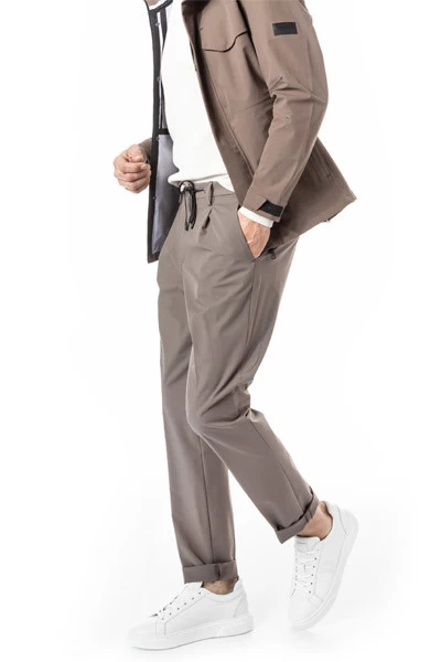 Bundfaltenhose, Mikrofaser Schnelltrocknend, Braun – Bild 2