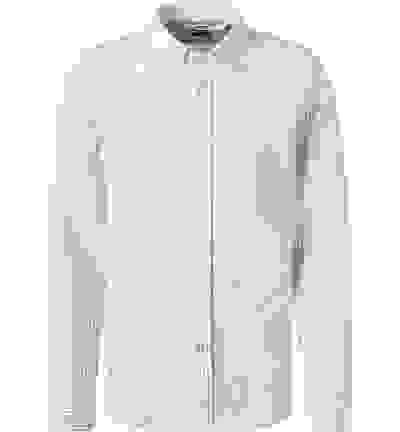 Hemd, Casual Fit, Leinen-Stretch, Beige-weiß Gestreift – Bild 3