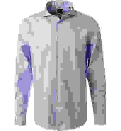 Hemd, Regular Fit, Baumwolle, Blau-weiß Gestreift – Bild 4