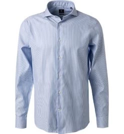 Hemd, Regular Fit, Baumwolle, Blau-weiß Gestreift