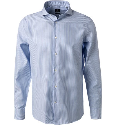 Hemd, Regular Fit, Baumwolle, Blau-weiß Gestreift