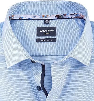 OLYMP Hemd, Modern Fit, Bio Baumwolle, Extra Langer Arm, Bleu – Bild 2